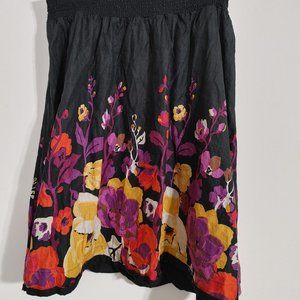 Avenue black multicolored floral skirt fall 14 16